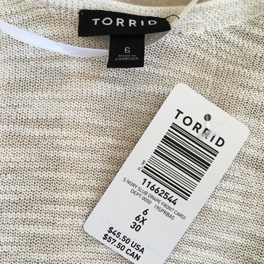 torrid ivory slub